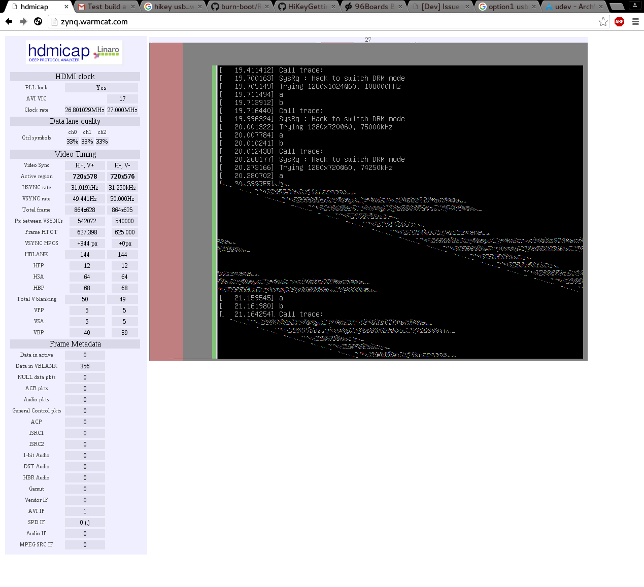 Excessive drift exceeds DSI line buffer